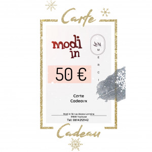 CARTE CADEAUX MODI IN 50 EURO