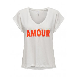 Only Bella tee shirt Amour