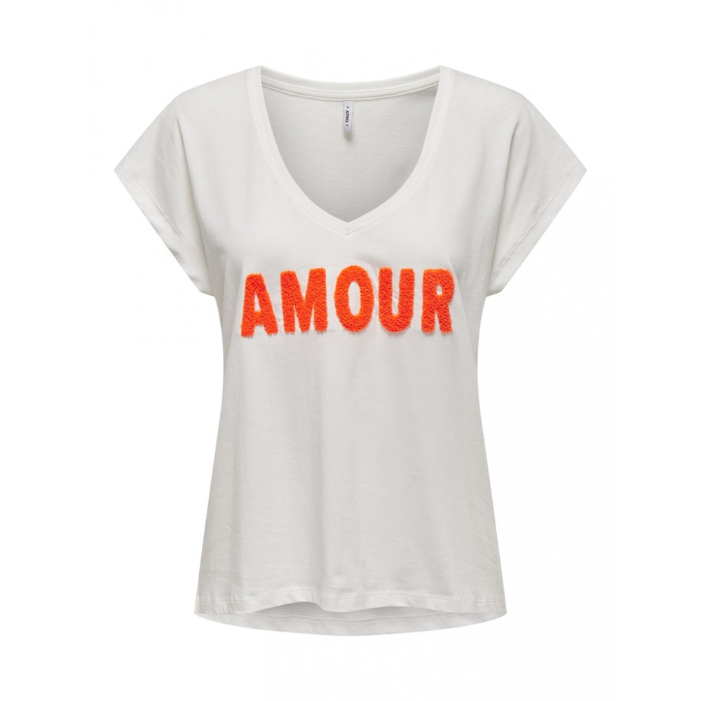 Only Bella tee shirt Amour 15322370