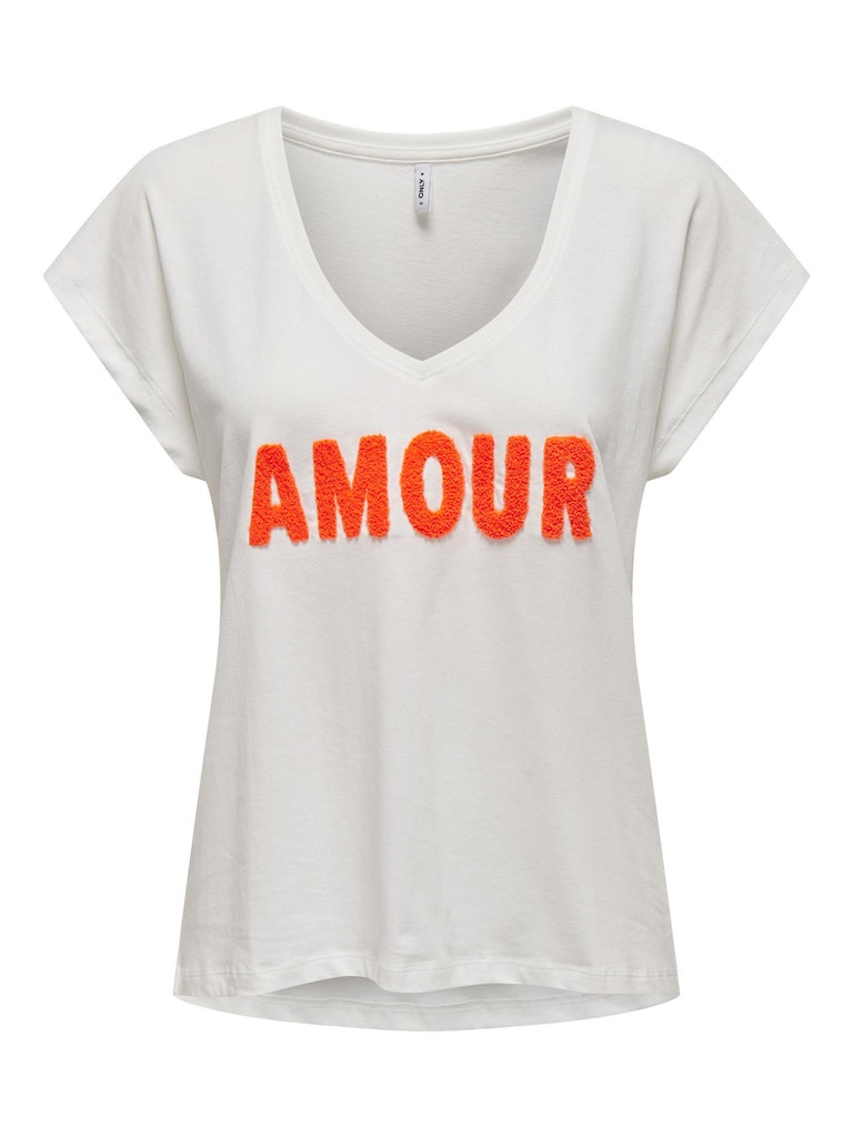 Only Bella tee shirt Amour